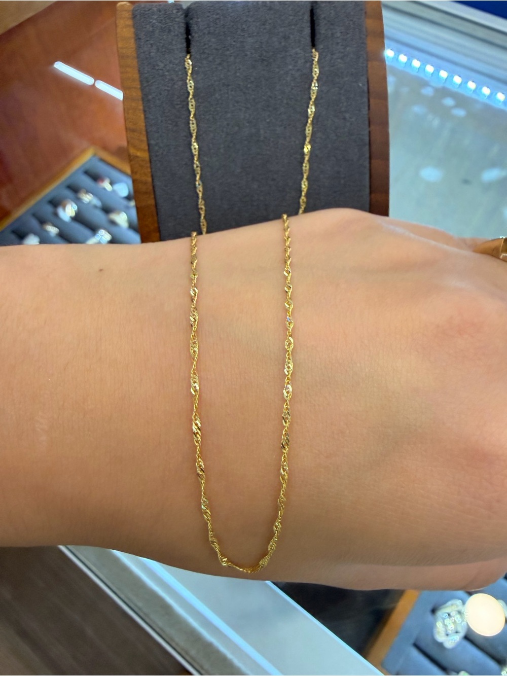 Gold Twisted Rope Necklace - Women Jewelry